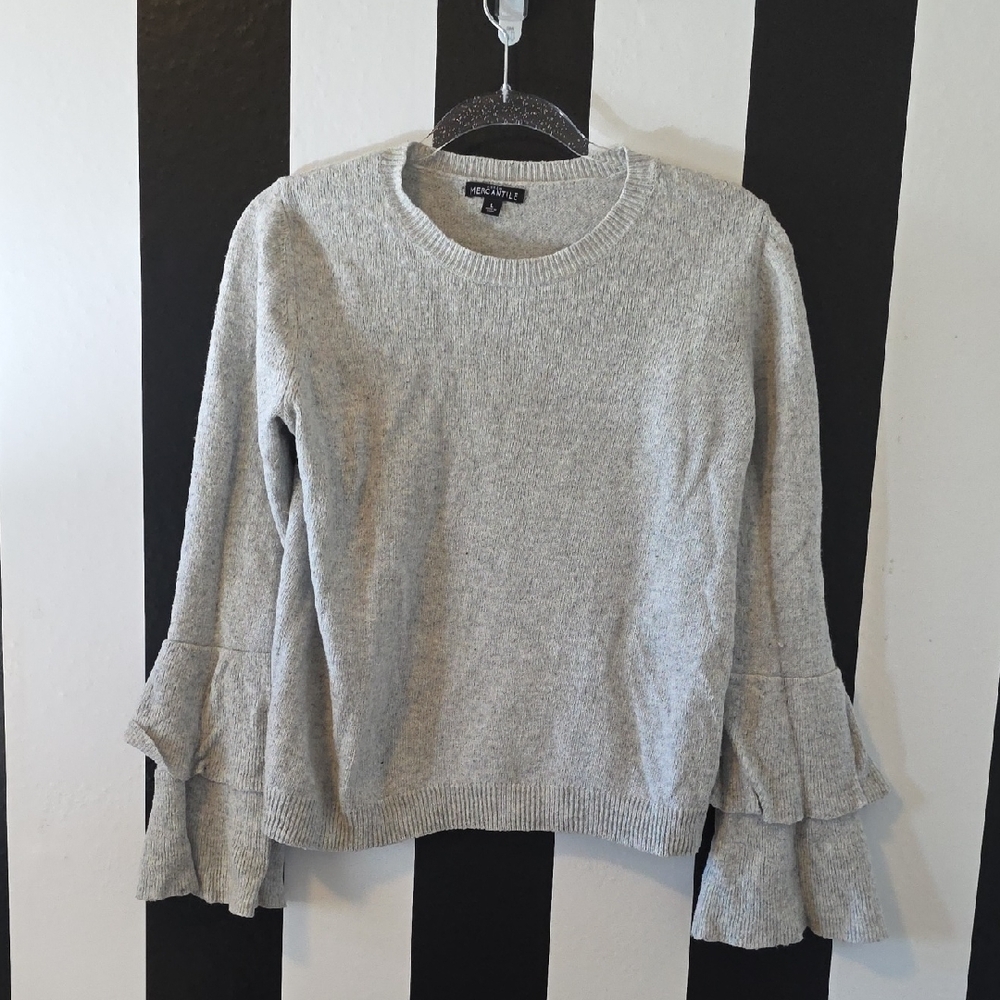 J. Crew Light Gray Knit Sweater